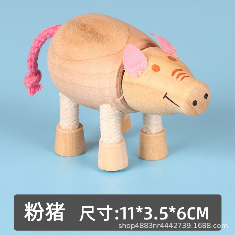 Figura Mini de Animales de Madera 18 Modelos Madera para Niños image 21