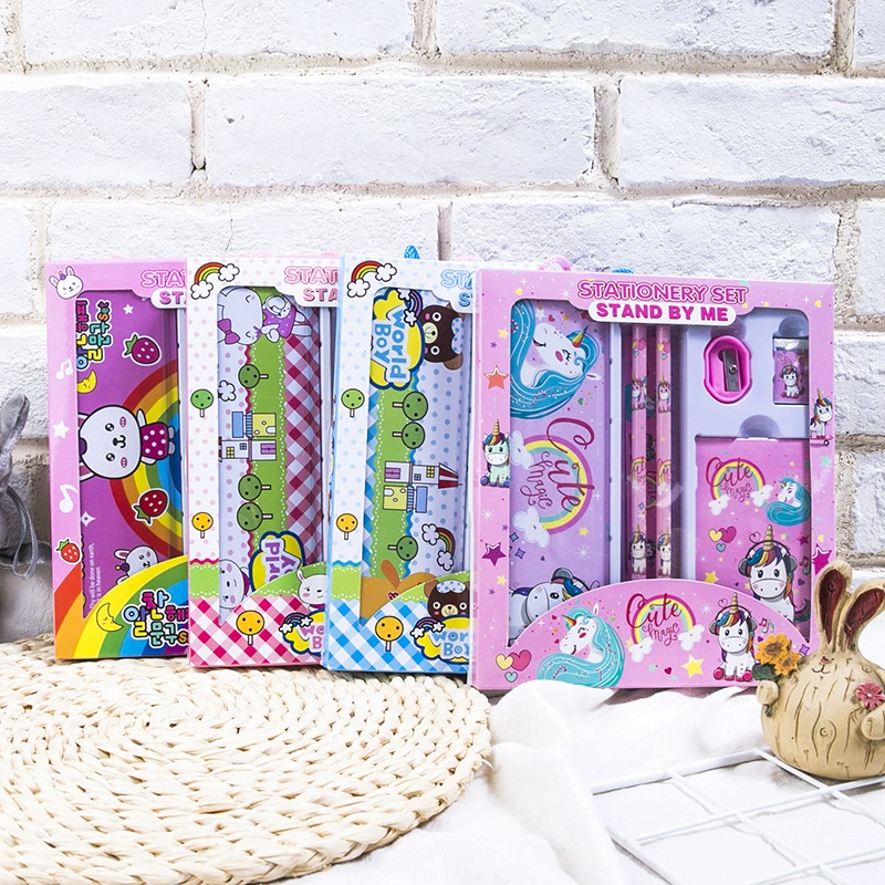 Фабрика прямые поставки детский Подарочный пакет ученик начальной школы Подарочная коробка 7 шт. Комбинированный костюм школьные принадлежности канцелярский костюм