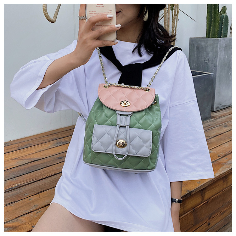 Shoulder Bag New Wave Summer Fashion Diamond Chain Backpack Large Capacity Shoulder Bag Wholesale Nihaojewelry display picture 6