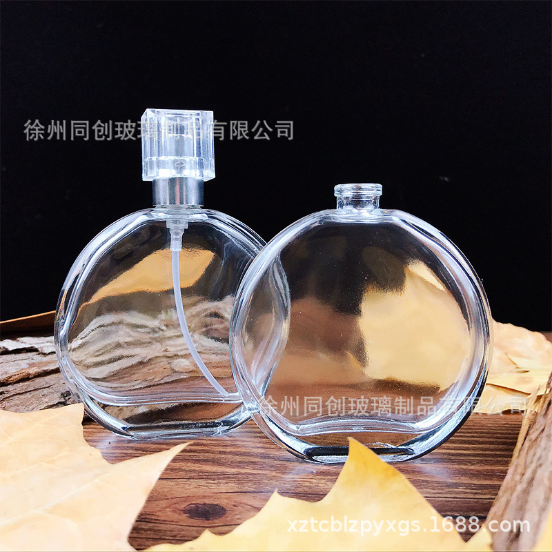 50毫升香水瓶100毫升香水瓶香奈同款带喷头盖子50ml 100ml圆形