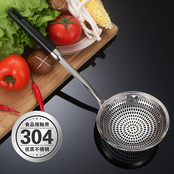 Quanta 304 stainless steel household colander, noodle scoop, frying pan, hot pot line leakage, dumpling filter leakage