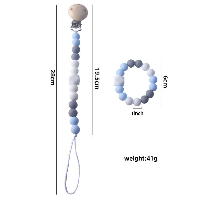 Bebé Hemu chupete clip bebé calmante silicona molar pulsera chupete cadena Amazon nuevo traje de mordedor