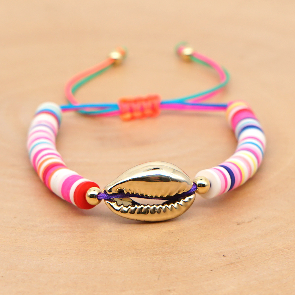 Simple Bohemian Beach Style Natural Shell Woven Friendship Rope Bracelet For Women Wholesale display picture 21