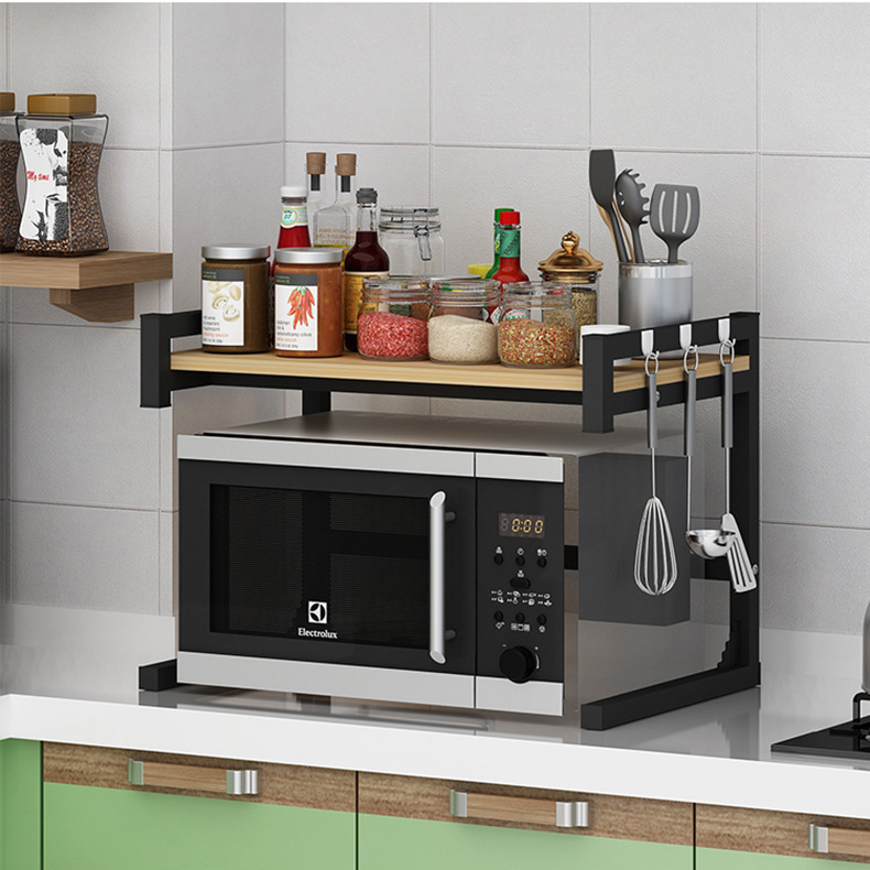 厨房置物架多功能调味品收纳储物架多层家用微波炉架子台面烤箱架|ms