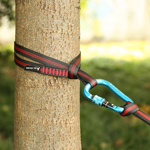 Outdoor rock climbing polyester multifunctional flat belt rope high altitude mountaineering wear-resistant yoga equipment shaped flat belt ring speed drop