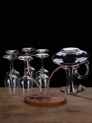 廠家直銷新款醒酒器架紅酒杯架創意紅酒架擺件葡萄酒杯架高腳杯架