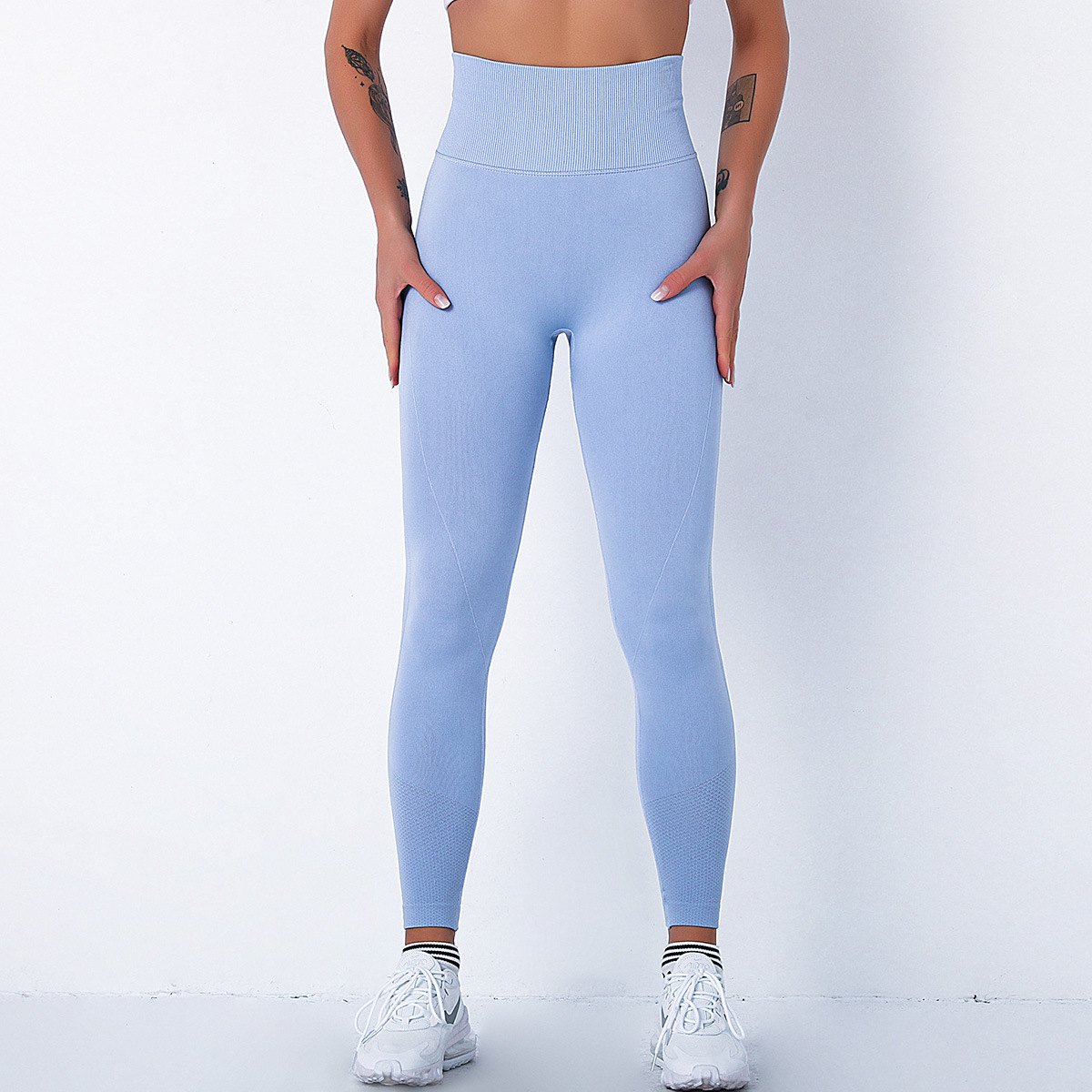 Pantalones de yoga que absorben la humedad de las nalgas de melocotón de punto NSNS10680