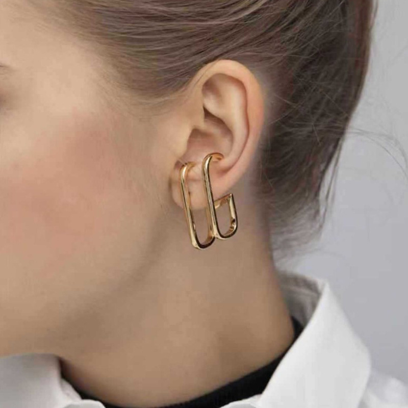 New Metal One-piece Hook Earring Style Simple Nail Earrings Wholesale display picture 1