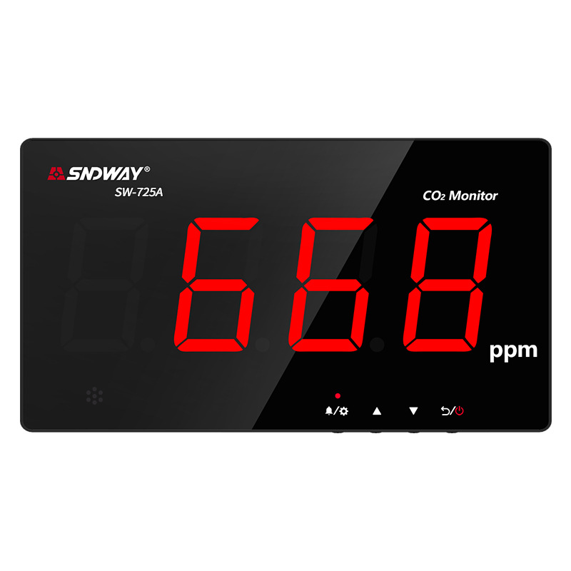 深达威SW-725A二氧化碳检测仪壁挂式专业空气质量自监器室内温室