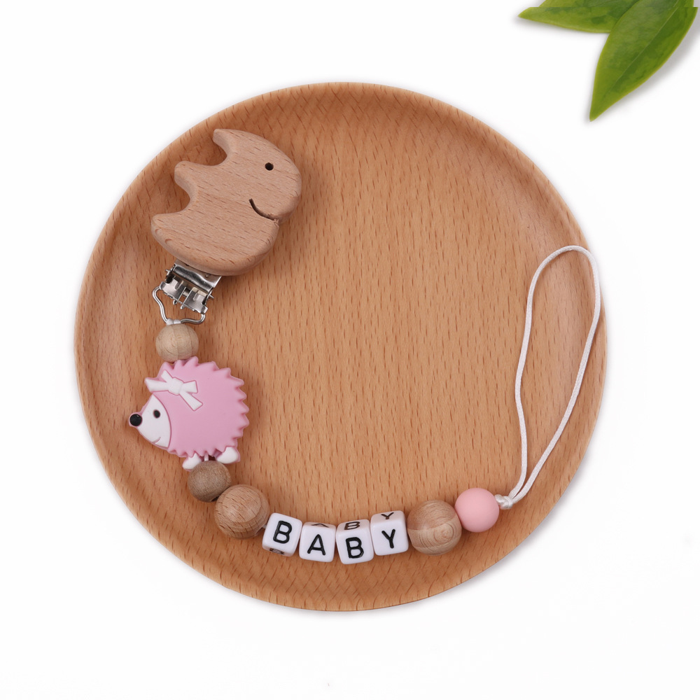 AliExpress New Pacifier Chain Silicone Hedgehog Gum Anti-dropping Chain Elephant Beech Clip Anti-losing Chain