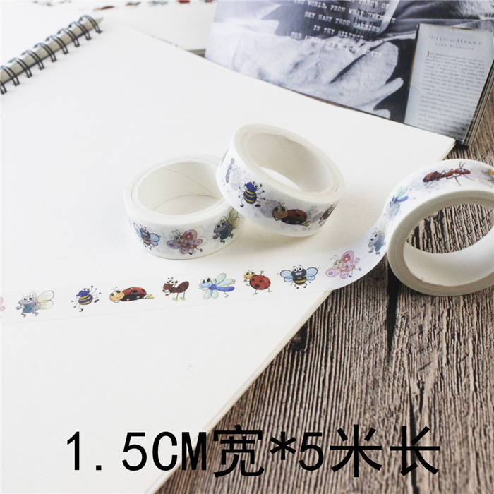 Animal y planta diario cinta lindo diario pegatinas y cinta de papel color material fresco chica corazón di Decoración