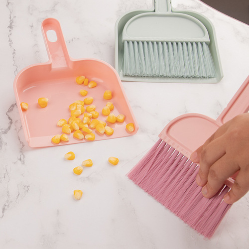 Mini Desktop Sweeper Set, Includes Dustpan, Keyboard Brush, Small Broom, Pet Hair Sweeper and Cage for Cleaning