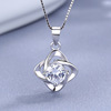 Necklace, pendant, silver 925 sample, Korean style, simple and elegant design, wholesale