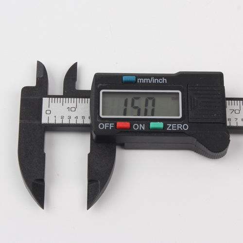 Household plastic carbon fiber electronic digital caliper 0-100mm range mini inner and outer diameter stationery ruler