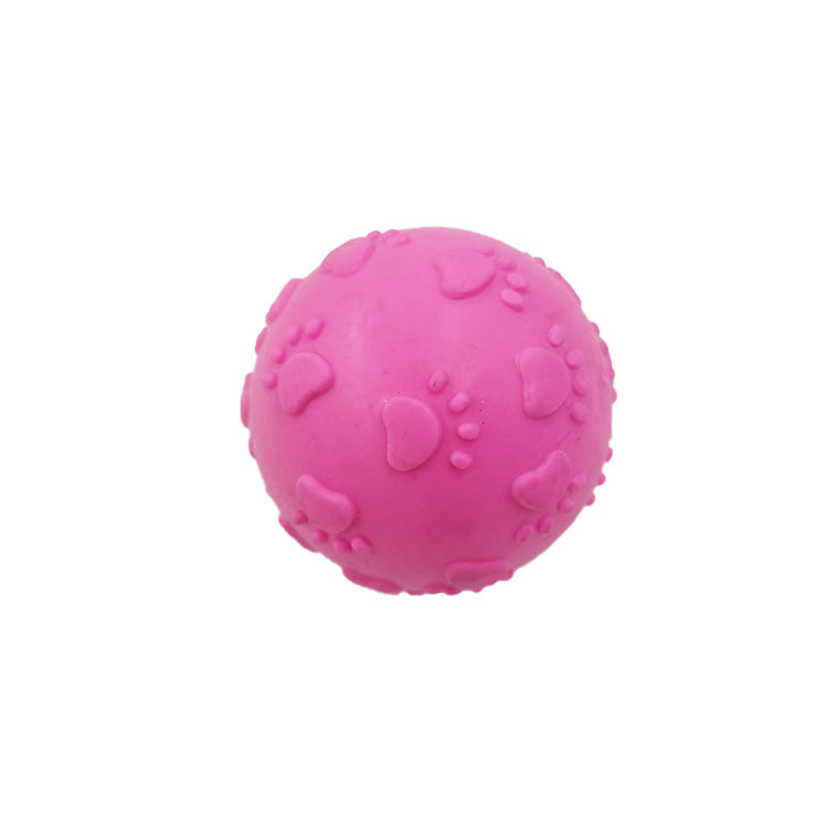 Mascota TPR huellas de juguete de sonido bola molar perro de entrenamiento perro resistente a mordeduras perro de juguete de goma suministros para perros fábrica en stock