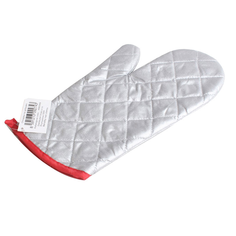 Los fabricantes suministran guantes de barbacoa engrosados horno de microondas guantes anti-calor resistente al calor aislamiento térmico horno guantes de algodón