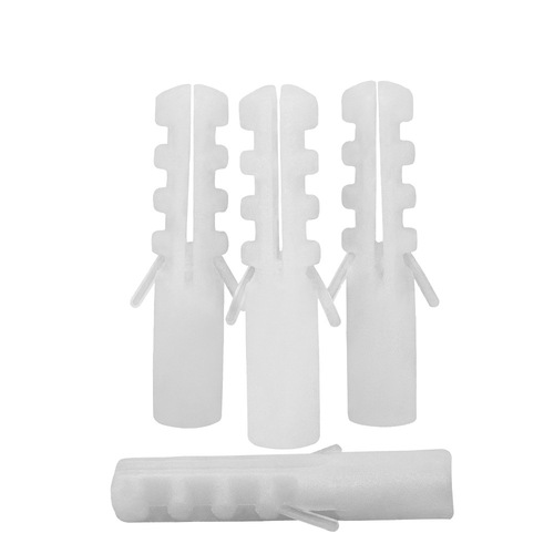 Fish-shaped plastic expandable tube nylon plastic plug particles 6mm expandable gecko plug white M6/M8 plug