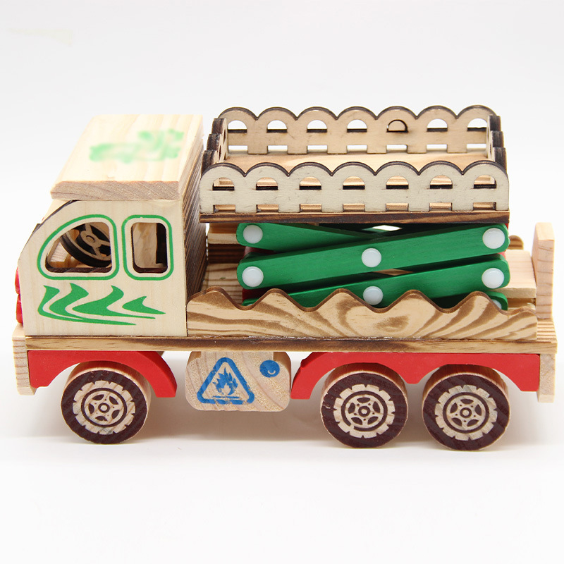 wooden small toy car