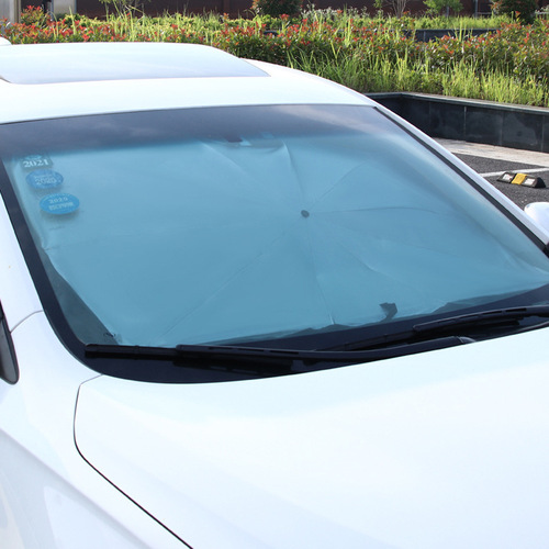 Car sunshade car sunshade front windshield sun protection heat insulation retractable folding sun protection curtain