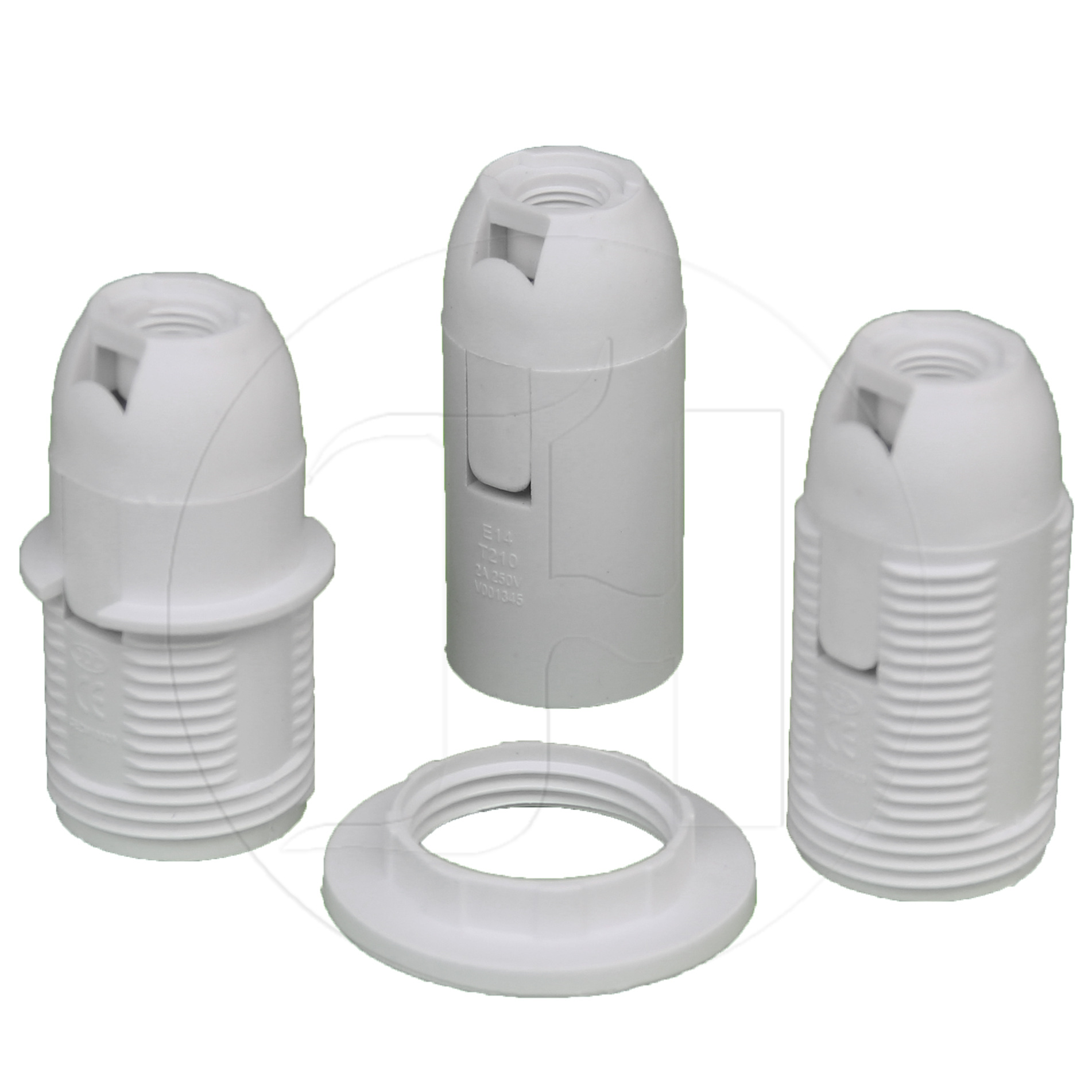 E14塑胶灯座 插线式 爱迪螺口LED灯头 E14卡入式阻燃灯头 CQC CE