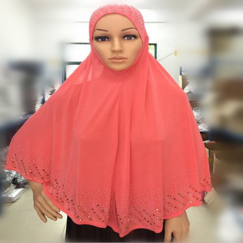 Foreign trade domestic sales hot glass crystal diamond scarf hijab Arabic headscarf Baotou hat gauze scarf H053