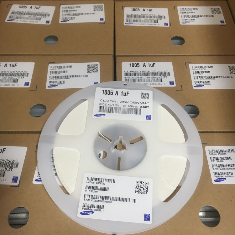 1UF 0402 105K 6.3V X5R 10% 1UF 50V CL0105KQ5NNNC 105电容