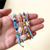 Ethnic woven bead bracelet from pearl handmade for leisure, set, suitable for import, ethnic style, boho style