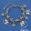 Fashionable retro ankle bracelet heart-shaped, European style