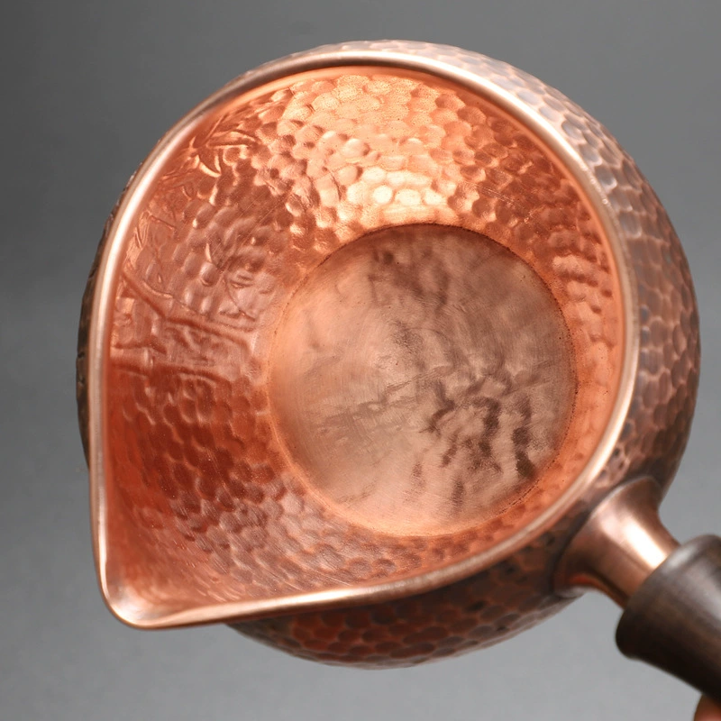 Copper big tea cup, tea set with accessories, increased thickness
