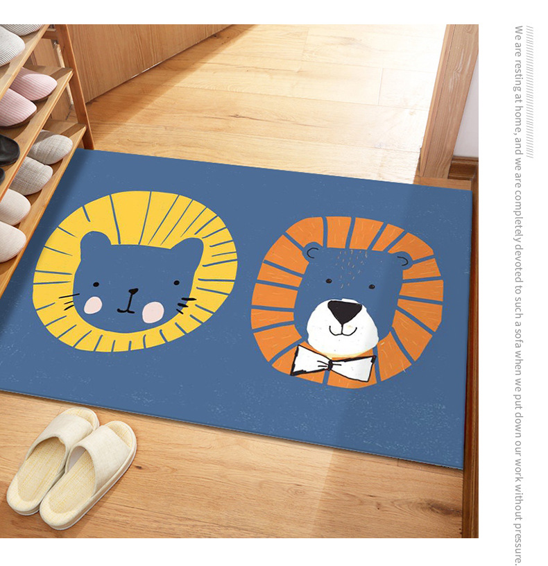 Cartoon Door Mat for Entrance, Toilet, Bathroom, Household Absorbent Carpet, Entryway Foot Mat, Foyer
