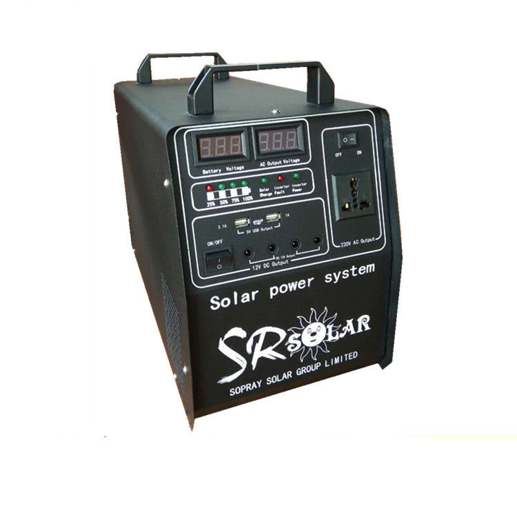 200W太阳能发电系统太阳能离网逆控一体机 家用便携式光伏发电器