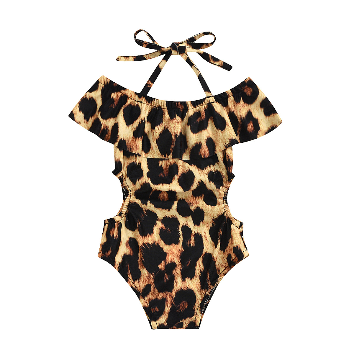 Girl's Leopard One-pieces Kids Swimwear display picture 1