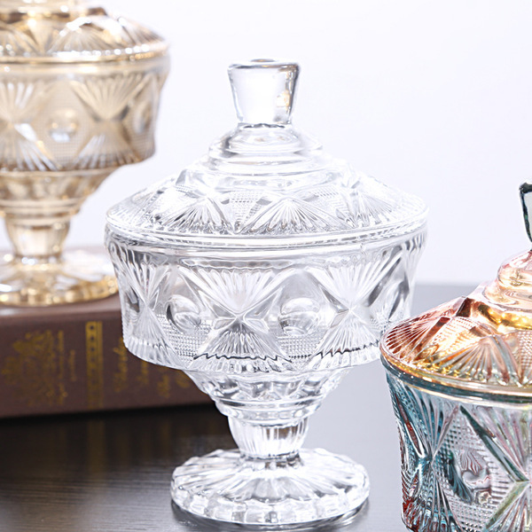 European -style luxury crystal glass sugar tank storage jewelry…