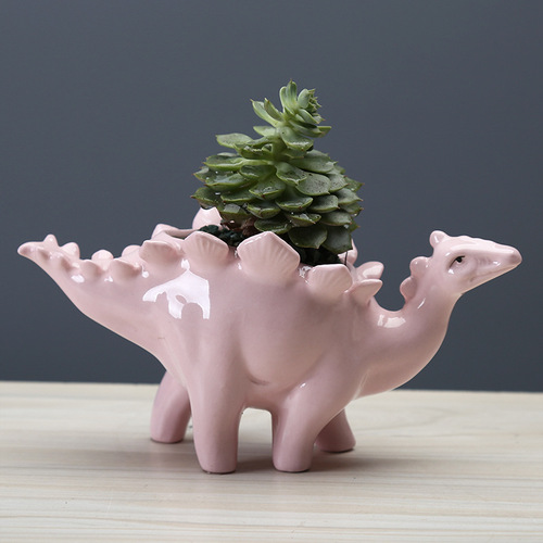 Supply of cross-border e-commerce cartoon animals, dinosaurs, succulent flower pots, home gardening, creative indoor ceramic flower ornaments