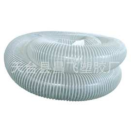 PVC透明塑料加强筋通风吸尘软管样品定制
