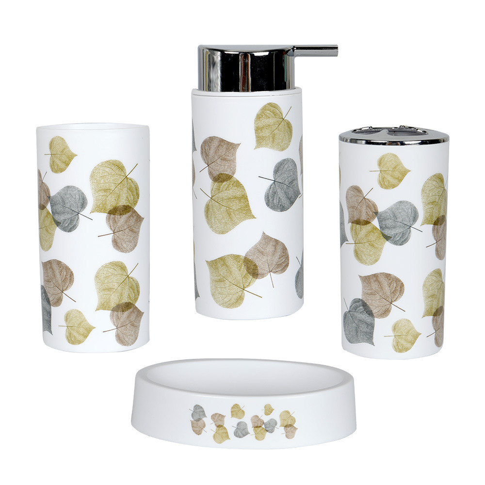 Simple impresión baño Baño limpieza taza de limpieza de cuatro piezas doble hogar lavado de cuatro piezas