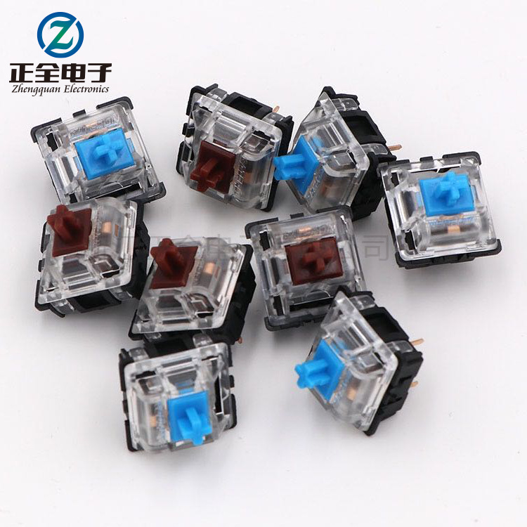 厂家直销 键盘开关PG1A-1ENW(RGB) 贴片青轴白底机械键盘开关