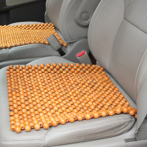 Car wood bead seat cushion single piece pure wood bead square cushion summer car seat cushion home 44*44 one piece drop shipping