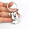 Cute puppy kitten can activate pet shop dog coffee advertising small gift pendant metal keychain logo