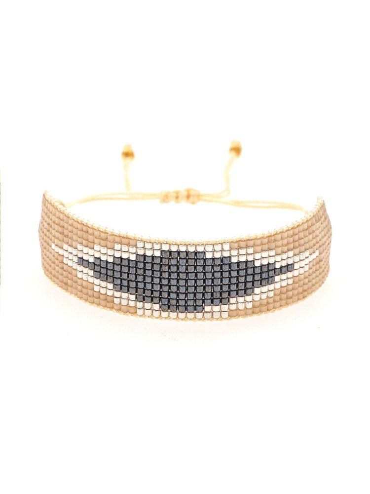 Geometrische Miyuki-perlen Handgemachte Gewebte Ethnische Art Breites Armband Großhandel Schmuck Nihaojewelry display picture 24