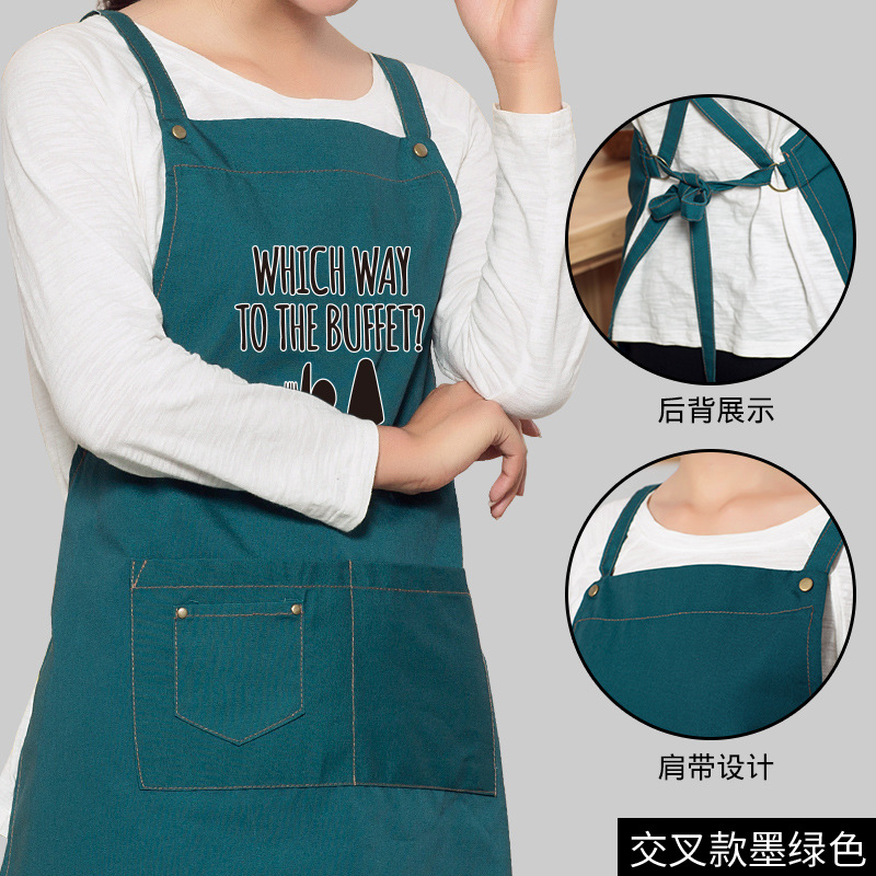 Delantal hogar cocina antiincrustante a prueba de aceite lindo estilo coreano japonés moda de las mujeres Estilo nórdico trabajo Impresión de logotipo imprimible