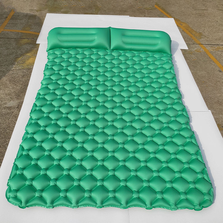 Factory direct double elastic cloth air cushion bed travel outdoor portable camping cushion customized inflatable bed with pillow