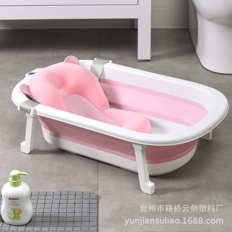 Bañera plegable grande para bebés recién nacidos asiento y tumbona suministros de baño infantil