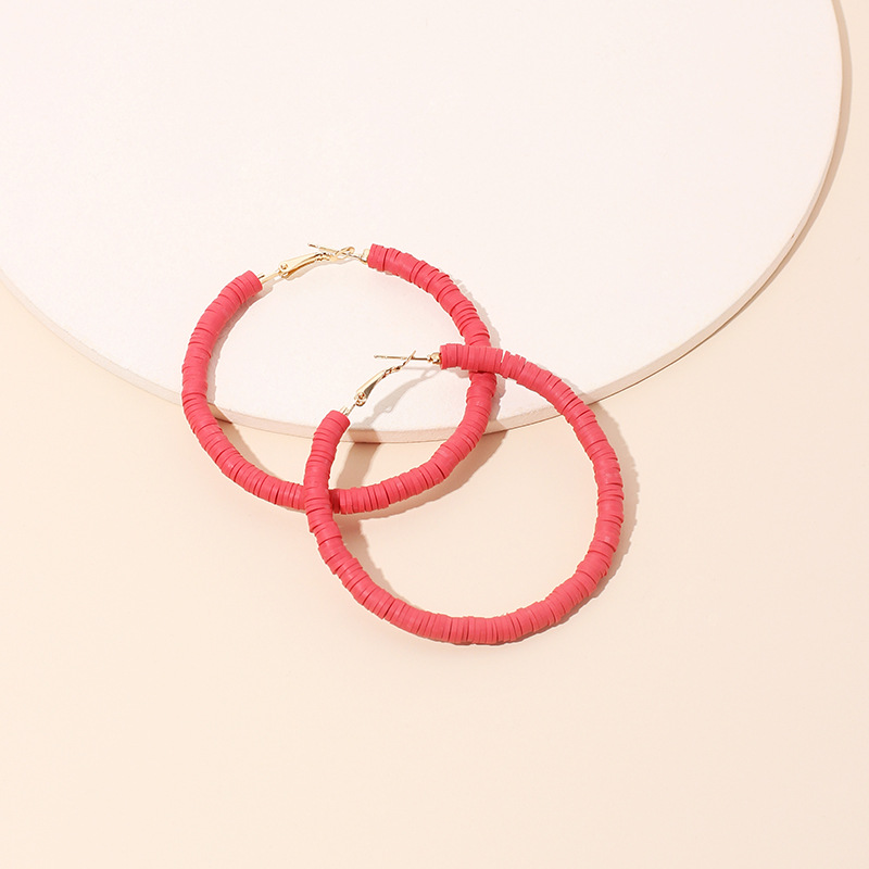 14g Weight Earrings Classification Travel Occasion soft clay Material Women'S Gender Sky Blue, Red, Yellow, Black Color Soft Clay Earrings 3