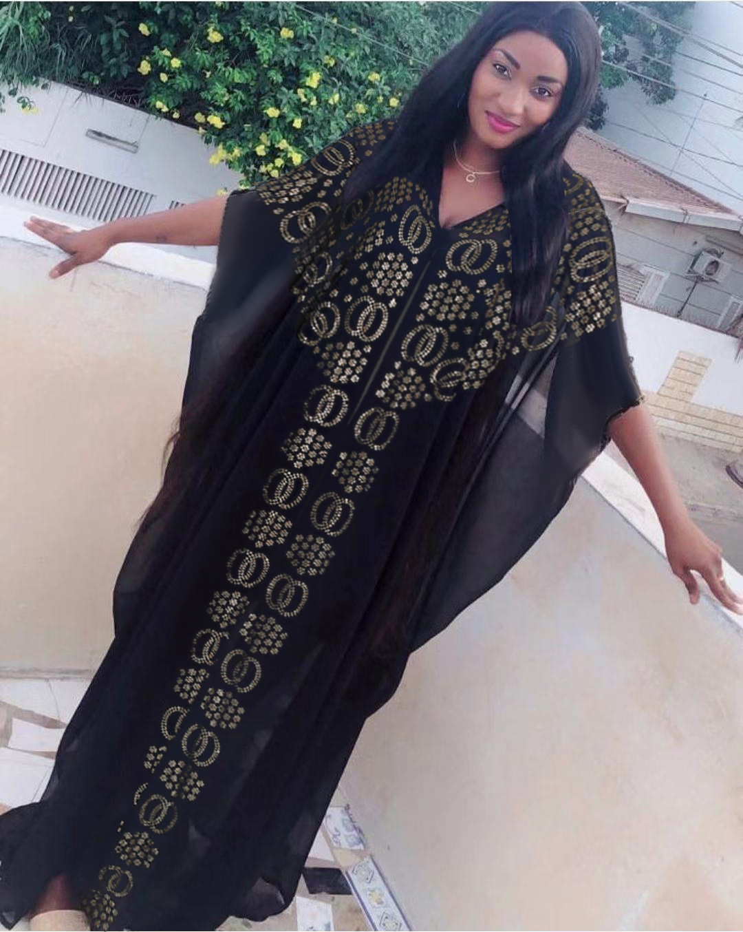 Vêtements pour femmes nouvelle cape perle chaude diamant manches chauve-souris robe_voghion.com