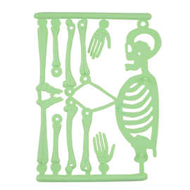 塑料骨架密室 万圣节骷髅骨架体 骷髅装饰鬼屋道具 组装人体骨架