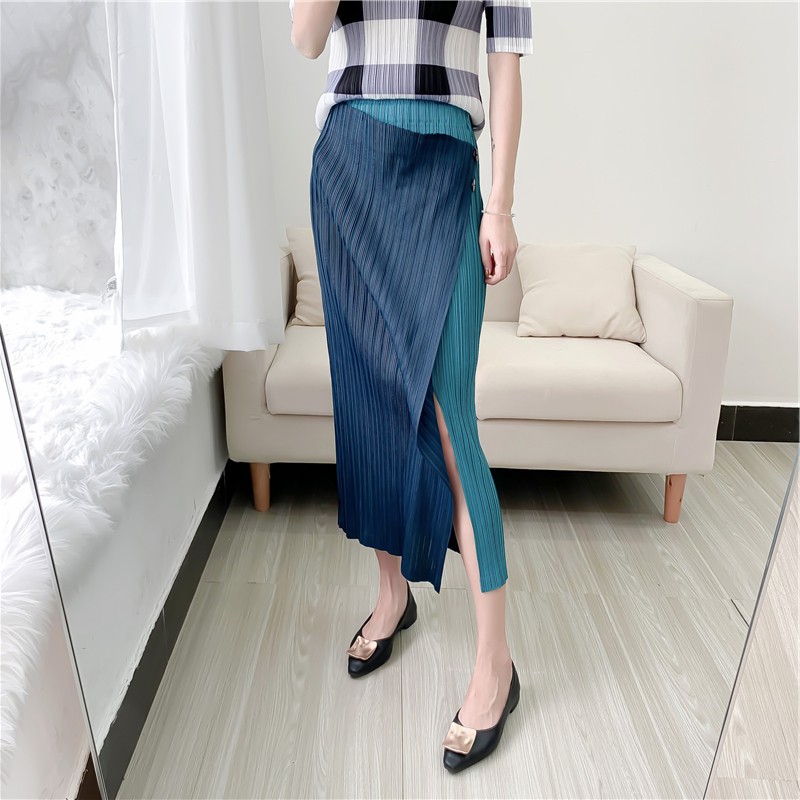 Miyake pleated skirt 2021 new summer two...