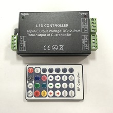 5-24V七彩rgb灯带灯条灯串RF无线大功率铝壳28键LED控制器