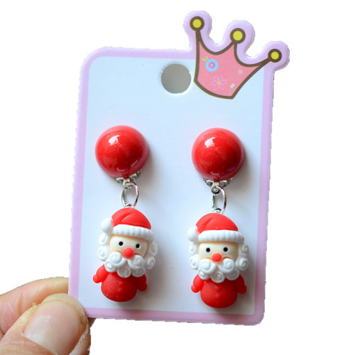 8g Weight Ear clips Classification 1 Pair Quantity Holiday Occasion Plastic Material Christmas Festival Cartoon Character Pattern Kid'S Gender Fashion Style Fashion Cartoon Character Plastic Christmas Kid'S Ear Clips 6