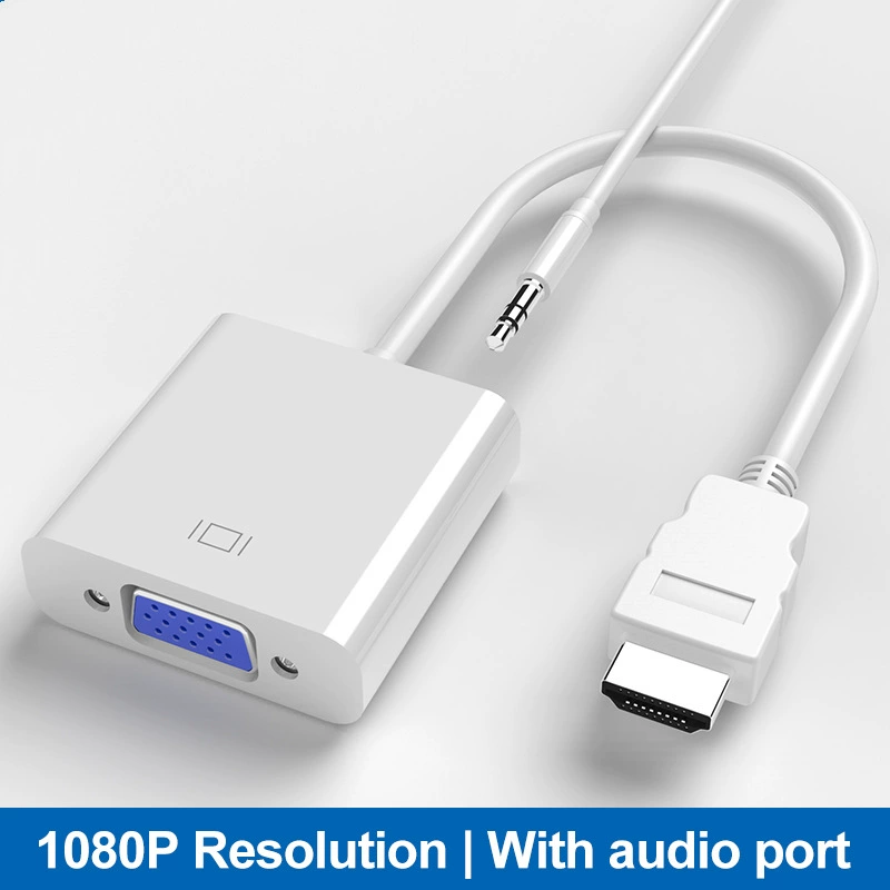 Граничный HDMI к VGA кабель с аудио питание 1080p ротатор ноутбук компьютер дисплей высокого разрешения соединение